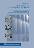 Koch |  Deformation von Fassadenplatten aus Marmor | Buch |  Sack Fachmedien