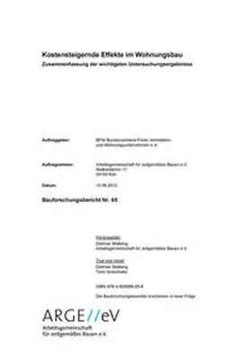 Walberg / Gniechwitz |  Kostensteigernde Effekte im Wohnungsbau | Buch |  Sack Fachmedien