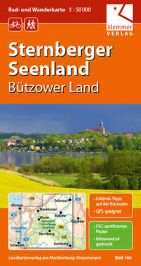 Klemmer | Rad- und Wanderkarte Sternberger Seenland 1 : 50 000 | Sonstiges | 978-3-940175-13-7 | sack.de