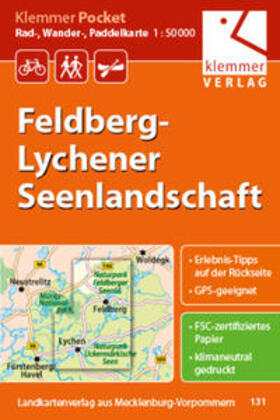 Kuhlmann / Klemmer / Wachter | Klemmer Pocket Rad-, Wander- und Paddelkarte Feldberg - Lychener Seenlandschaft 1 : 50 000 | Sonstiges | 978-3-940175-16-8 | sack.de