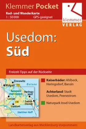 Klemmer | Usedom Süd. Rad- und Wanderkarte 1 : 50 000 | Sonstiges | 978-3-940175-26-7 | www.sack.de
