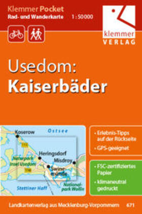 Kuhlmann / Klemmer / Wachter | Usedom Kaiserbäder. Rad- und Wanderkarte 1 : 50 000 | Sonstiges | 978-3-940175-27-4 | sack.de