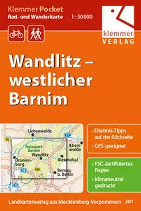 Klemmer |  Klemmer Pocket Rad- und Wanderkarte Wandlitz - westlicher Barnim 1 : 50 000 | Sonstiges |  Sack Fachmedien