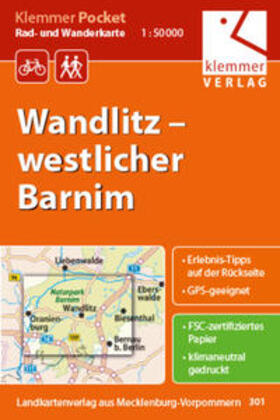 Klemmer | Klemmer Pocket Rad- und Wanderkarte Wandlitz - westlicher Barnim 1 : 50 000 | Sonstiges | 978-3-940175-40-3 | sack.de