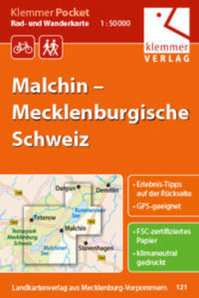Klemmer | Klemmer Pocket Rad- und Wanderkarte Malchin - Mecklenburgische Schweiz 1 : 50 000 | Sonstiges | 978-3-940175-43-4 | sack.de