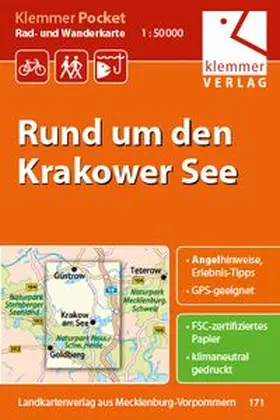 Klemmer |  Klemmer Pocket Rad- und Wanderkarte Rund um den Krakower See 1 : 50 000 | Sonstiges |  Sack Fachmedien