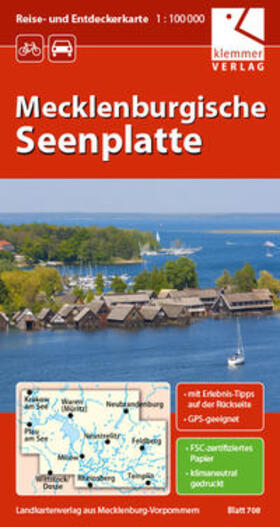 Klemmer | Reise- und Entdeckerkarte Mecklenburgische Seenplatte 1 : 100 000 | Sonstiges | 978-3-940175-50-2 | sack.de