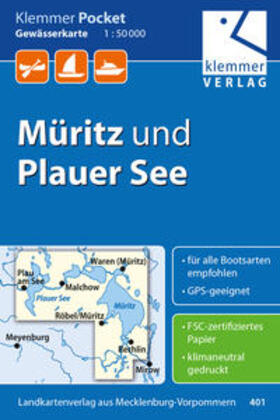 Klemmer Pocket Gewässerkarte Müritz und Plauer See 1:50.000 | Sonstiges | 978-3-940175-56-4 | sack.de