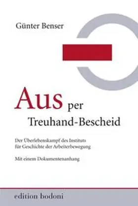 Benser |  Aus per Treuhand-Bescheid | Buch |  Sack Fachmedien