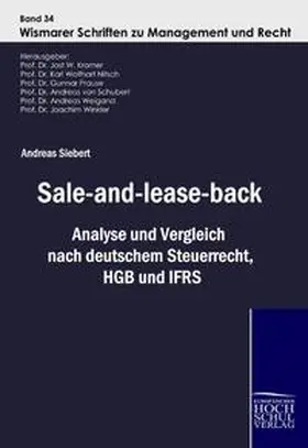 Siebert / Kramer / Nitsch |  Sale-and-lease-back | Buch |  Sack Fachmedien