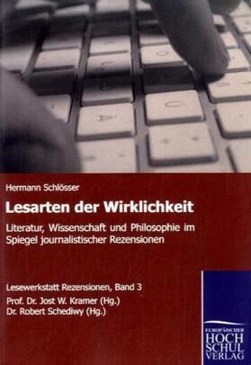Schlösser / Kramer / Schediwy |  Lesarten der Wirklichkeit | Buch |  Sack Fachmedien