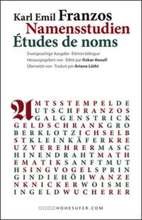 Franzos / Ansull |  Namensstudien / Études de noms | Buch |  Sack Fachmedien