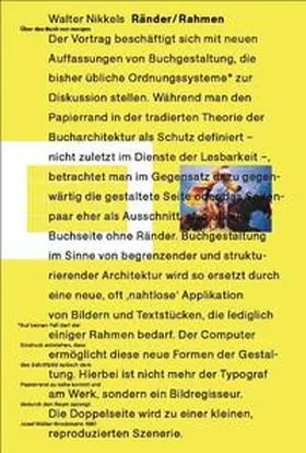 Nikkels / Dohse |  Ränder /Rahmen | Buch |  Sack Fachmedien