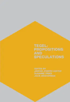 Prinz / Westerman / Joseph-Lester |  Tegel: Speculations and Propositions | Buch |  Sack Fachmedien