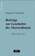 Plechanow |  Beiträge zur Geschichte des Materialismus | Buch |  Sack Fachmedien