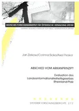 Ziekow / Sicko / Piesker |  Abschied vom Arkanprinzip? | Buch |  Sack Fachmedien