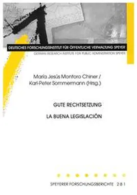 Montoro Chiner / Sommermann |  Gute Rechtsetzung. La Buena Legislación | Buch |  Sack Fachmedien