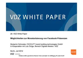 Schroeter / Drüge / VDZ |  Möglichkeiten zur Monetarisierung von Facebook-Präsenzen | eBook | Sack Fachmedien