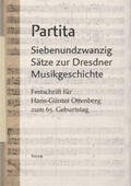 Mende |  Partita. Siebenundzwanzig Sätze zur Dresdner Musikgeschichte. | Buch |  Sack Fachmedien
