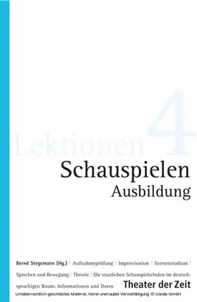 Stegemann |  Schauspielen - Ausbildung | eBook | Sack Fachmedien