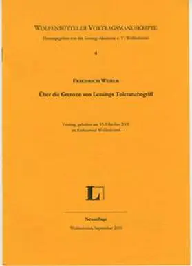 Weber | Über die Grenzen von Lessings Toleranzbegriff. | Buch | 978-3-942675-03-1 | www.sack.de