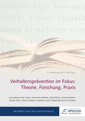 Arzt / Gonzalez Medina / Klein |  Verhaltensprävention im Fokus: Theorie, Forschung, Praxis | Buch |  Sack Fachmedien