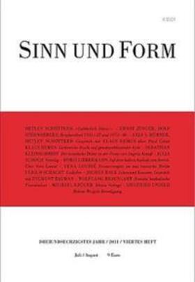  Sinn und Form 4/2011 | Buch |  Sack Fachmedien