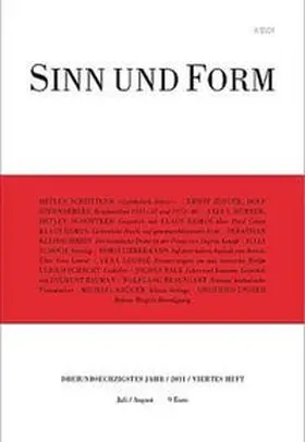  Sinn und Form 4/2011 | Buch |  Sack Fachmedien