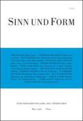  Sinn und Form 2/2013 | Buch |  Sack Fachmedien