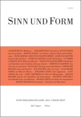 Sinn und Form 4/2013 | Buch | 978-3-943297-11-9 | sack.de