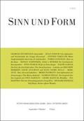  Sinn und Form 5/2013 | Buch |  Sack Fachmedien