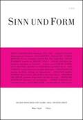  Sinn und Form 2/2014 | Buch |  Sack Fachmedien
