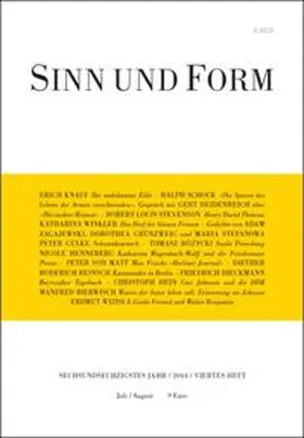  Sinn und Form 4/2014 | Buch |  Sack Fachmedien