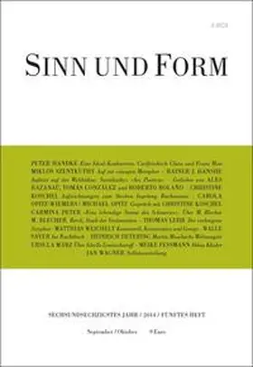  Sinn und Form 5/2014 | Buch |  Sack Fachmedien
