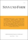  Sinn und Form 1/2015 | Buch |  Sack Fachmedien