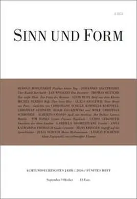  Sinn und Form 5/2016 | Buch |  Sack Fachmedien