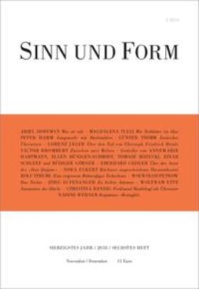 Sinn und Form 6/2018 | Buch | 978-3-943297-44-7 | sack.de