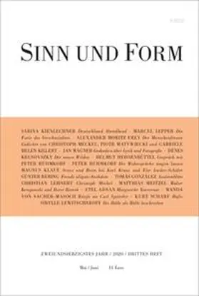  Sinn und Form 3/2020 | Buch |  Sack Fachmedien