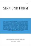  Sinn und Form 1/2022 | Buch |  Sack Fachmedien