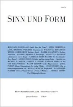  SINN UND FORM 1/2023 | Buch |  Sack Fachmedien