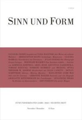 SINN UND FORM 6/2023 | Buch | 978-3-943297-74-4 | sack.de