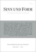  SINN UND FORM 1/2024 | Buch |  Sack Fachmedien
