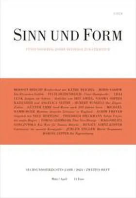  SINN UND FORM 2/2024 | Buch |  Sack Fachmedien