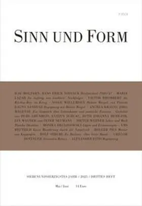  Sinn und Form 3/2025 | Buch |  Sack Fachmedien