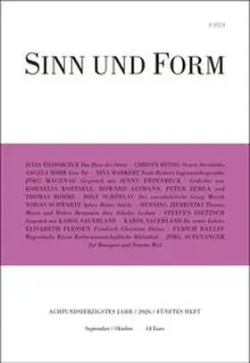  Sinn und Form 5/2026 | Buch |  Sack Fachmedien