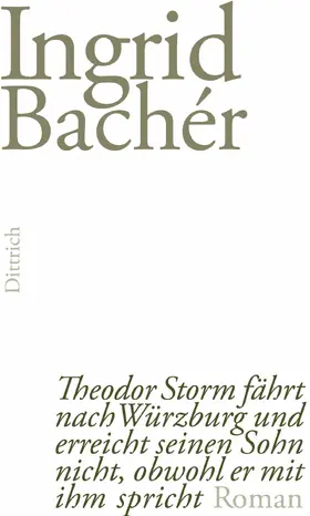 Bachér |  Theodor Storm fährt nach Würzburg und erreicht seinen Sohn nicht, obwohl er mit ihm spricht | eBook | Sack Fachmedien