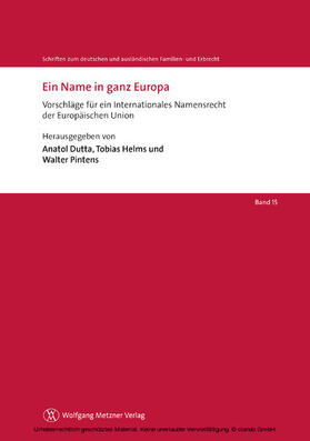 Dutta / Helms / Pintens | Ein Name in ganz Europa | E-Book | sack.de