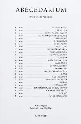 Hirschbichler / Angelil |  Abecedarium Zur Peripherie | Buch |  Sack Fachmedien