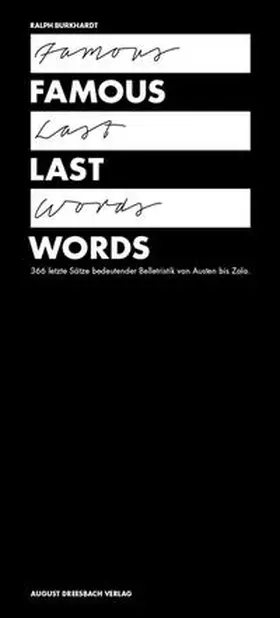 Burkhardt |  Famous Last Words | Buch |  Sack Fachmedien