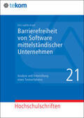 Knoll / Hennig / Tjarks-Sobhani |  Barrierefreiheit von Software mittelständischer Unternehmen | Buch |  Sack Fachmedien